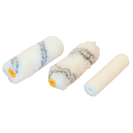 100mm (4inch) Mini Refill Paint Rollers, Fit 6mm Wire Core Handle, Ideal for Various Applications