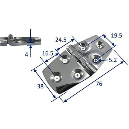 polished stainless steel hinges