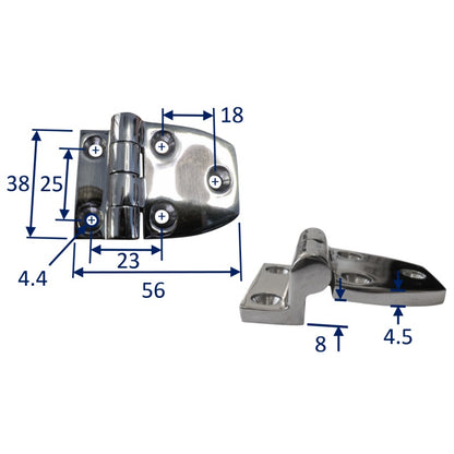 stainless steel offset hinge