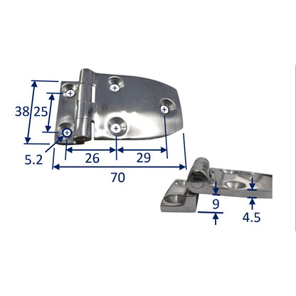 stainless steel offset hinge