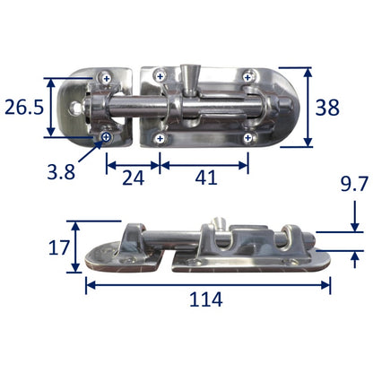 stainless steel barrel bolt