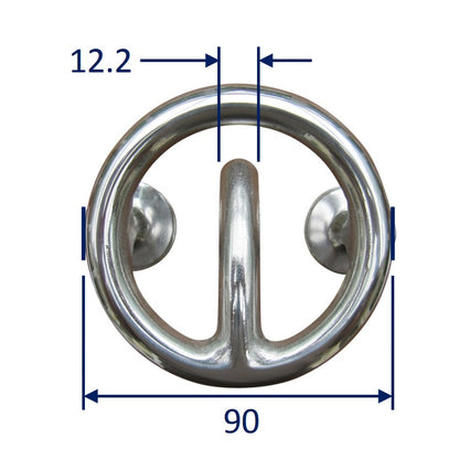 Water-Ski Mount Hook, 90mm Outside Diameter, Stainless Steel