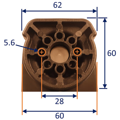 Dinghy Main Sheet Swivel Base With Auto-Ratchet Block & Cam-Cleat 57mm Block