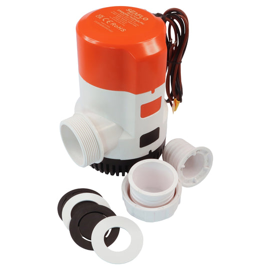 SEAFLO 3700 GPH Electric Bilge Pump / Non-Automatic / Submersible Pump / 12Volt / 13A Series