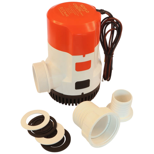 SEAFLO 4700 GPH Electric Bilge Pump / Non-Automatic / Submersible Pump / 12Volt / 16A Series