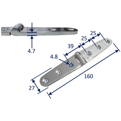 stainless steel strap hinge