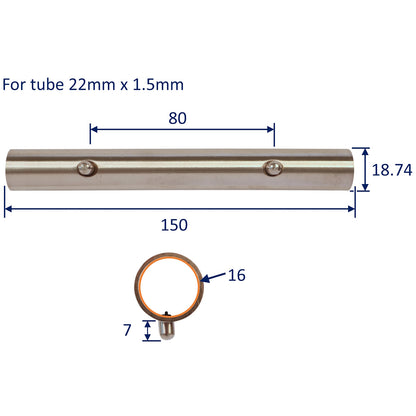 Stainless Steel Quick Release Tube Connectors, Available To Fit 22mm and 25mm Tube With 1.5mm Wall Thickness