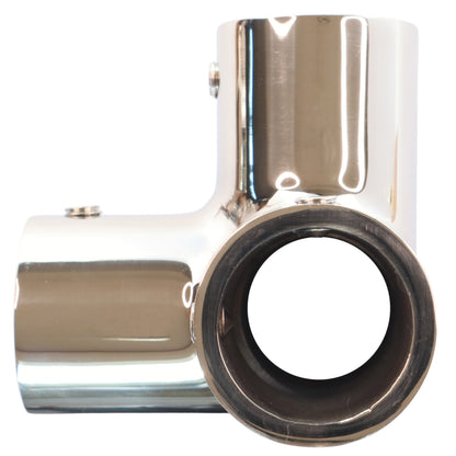 Stainless Steel Four Way Tube Connector for 22mm or 25mm.