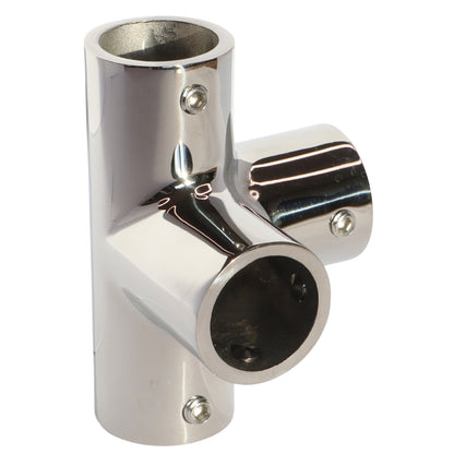 Stainless Steel Four Way Tube Connector for 22mm or 25mm.