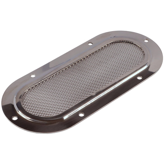 Stainless Steel Oval Ventilation Panel With Mesh Grid