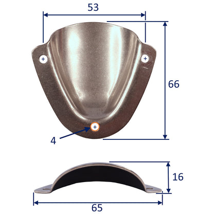 Shell Shaped Vent In Heavy-Duty 316-Grade Stainless Steel