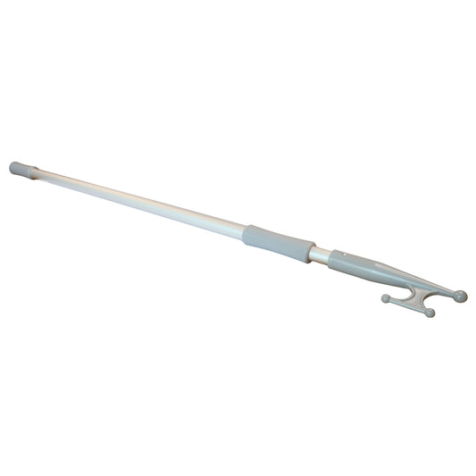 Telescopic Adjustable Boat Hook Silver Aluminium and Plastic, 120cm to 205cm Length