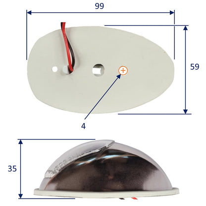 LED Navigation Lamps - Port & Starboard – Sold As A Pair – For Boats Up To 12m - Osculati