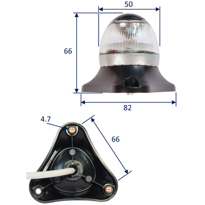 360 Degree White Led Anchor Navigation Light, For Boats Up To 50m