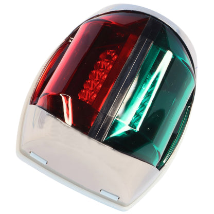 Stainless Steel LED Navigation Light Bi-Colour Port & Starboard Light - Sphera II - Fully Watertight With Sealed 2.3m Wire