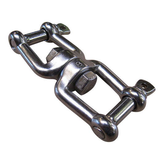 Double End Swivel: Stainless Steel With Jaw Ends