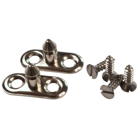 Boat Canopy Pull-Up Fixing Stud, Nickel-Plated Brass (2 pack)