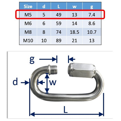 5mm chain repair link