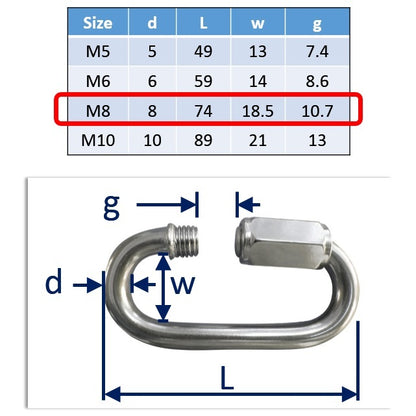 8mm chain repair link