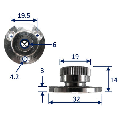 Waterproof Through-Deck Electrical Cable Outlet / Gland In Chrome Plated Brass