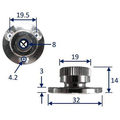 Waterproof Through-Deck Electrical Cable Outlet / Gland In Chrome Plated Brass