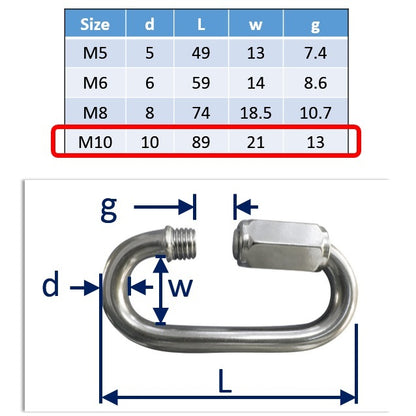 10mm chain repair link