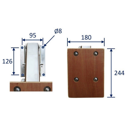 Outboard Motor Mounting Bracket With Wooden Plate