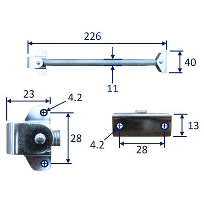 Hatch Spring Holder / Door Holder, Stainless Steel