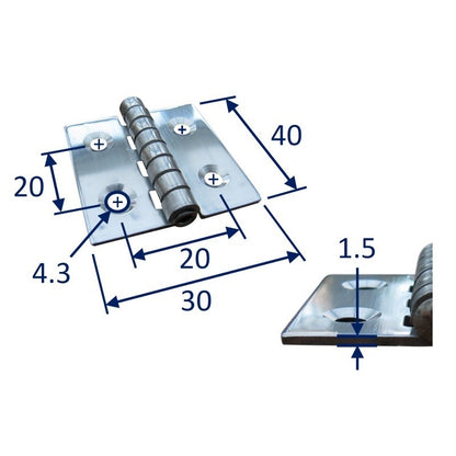 stainless steel butt hinges