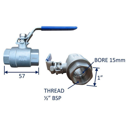 Seacock Ball-Valve Type Seacock In 316 Stainless Steel