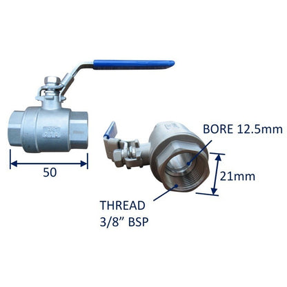 Seacock Ball-Valve Type Seacock In 316 Stainless Steel