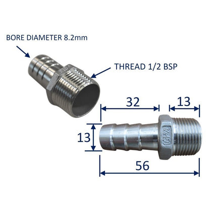 Stainless Steel Pipe Fitting With External Thread (BSP)