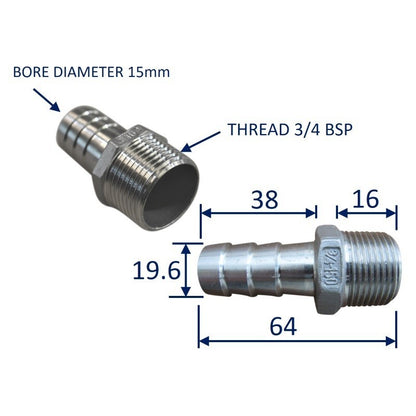 Stainless Steel Pipe Fitting With External Thread (BSP)