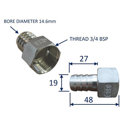 Stainless Steel Pipe Fitting With Internal Thread (BSP)