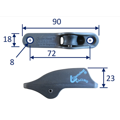 Roller Jam Cleat, Trapeze & Vang Clamcleat (CL253AN)