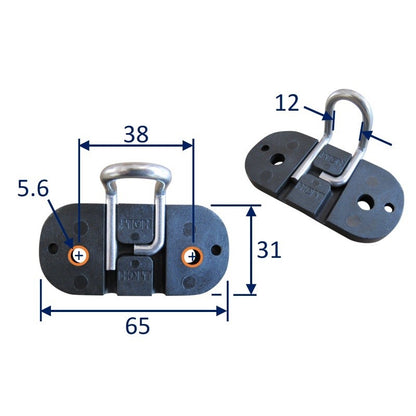 Base for 38mm Cam Cleats