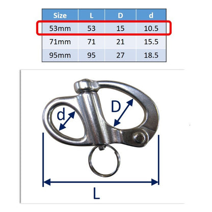 stainless steel snap shackle