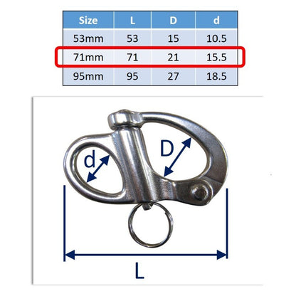 stainless steel snap shackle