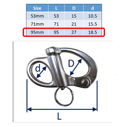 stainless steel snap shackle