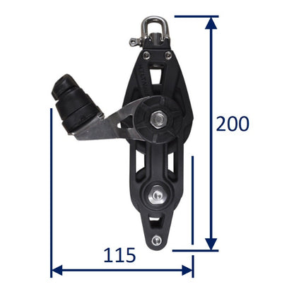 Sailing Pulley Block, Holt Plain Block 60 With Violin, Cam Cleat & Becket