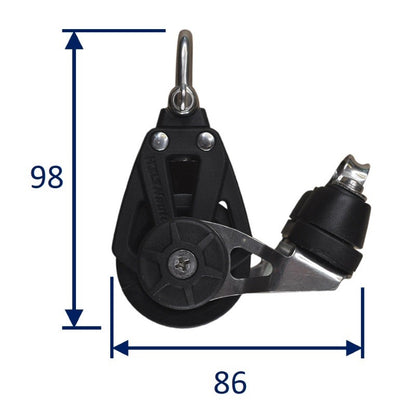 Sailing Pulley Block, Holt Plain Block 45 With Cam Cleat