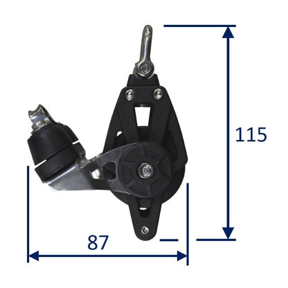 Sailing Pulley Block, Holt Plain Block 45 With Cam Cleat & Becket