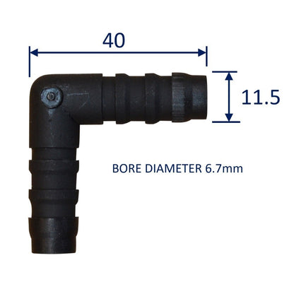 Hose Elbow Right-Angle Fitting Connector Joiner