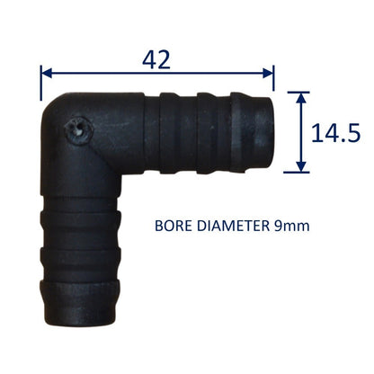 Hose Elbow Right-Angle Fitting Connector Joiner