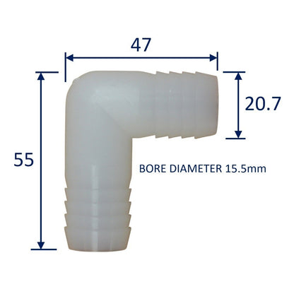 Hose Elbow Right-Angle Fitting Connector Joiner