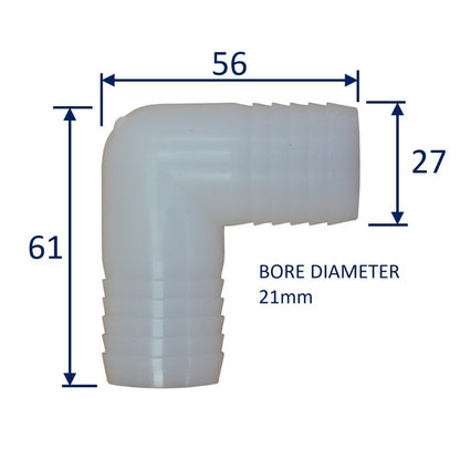 Hose Elbow Right-Angle Fitting Connector Joiner