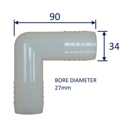 Hose Elbow Right-Angle Fitting Connector Joiner