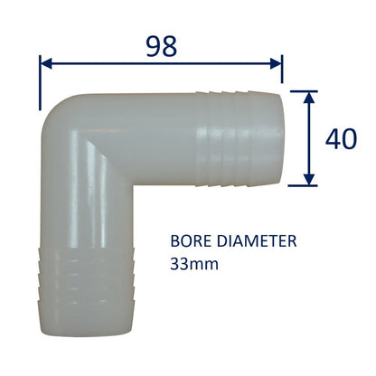 Hose Elbow Right-Angle Fitting Connector Joiner