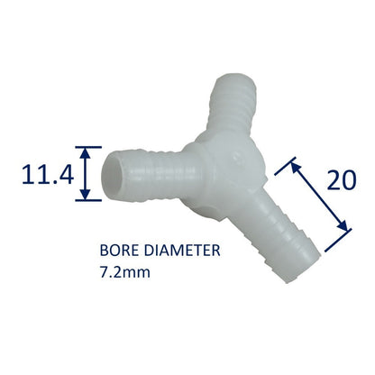 Plastic Y-Connector Hose Joining Fitting / Pipe Splitting Fitting