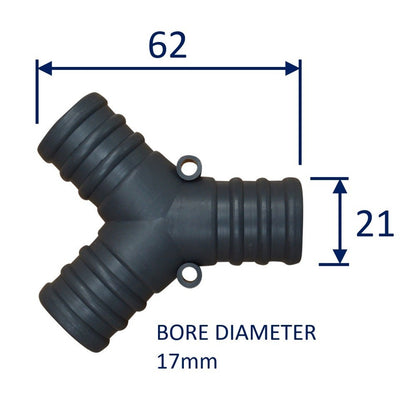 Plastic Y-Connector Hose Joining Fitting / Pipe Splitting Fitting